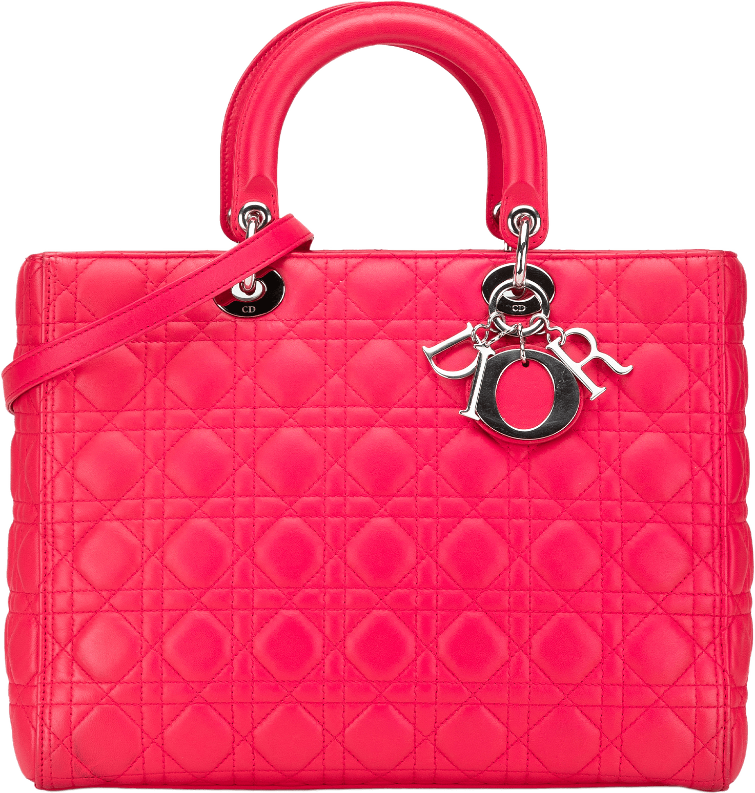 Dior Large Lambskin Cannage Lady Dior