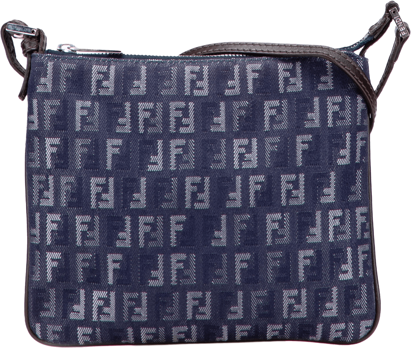 Fendi Zucchino Denim Crossbody, från Luxclusif, i färgen dark blue.