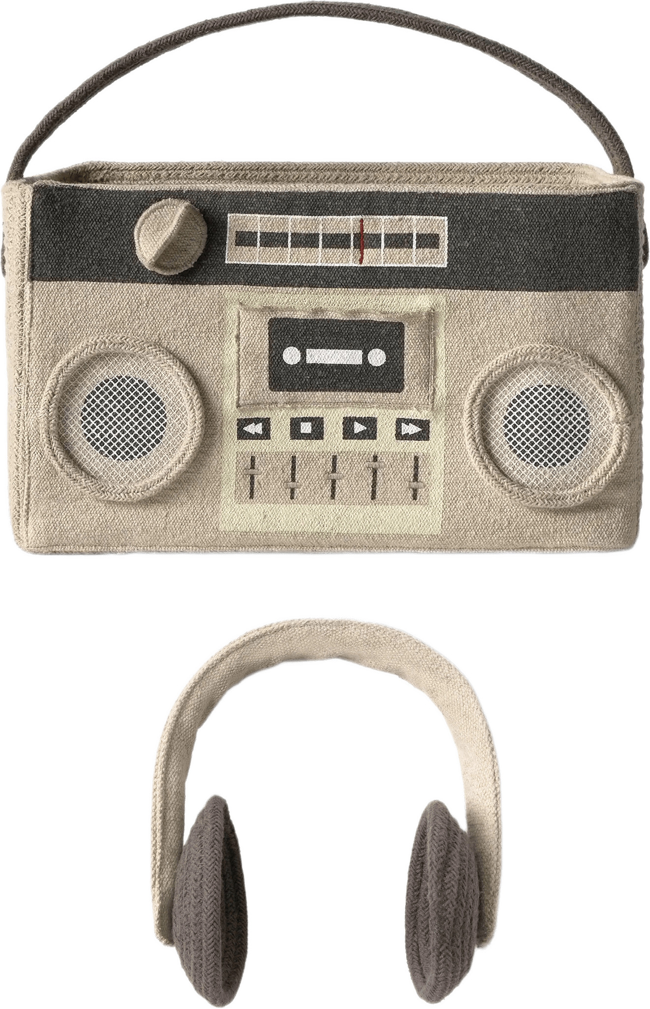 Korg Boombox, från LORENA CANALS, i färgen ny grå, mörkgrå, vit, natur, röd.