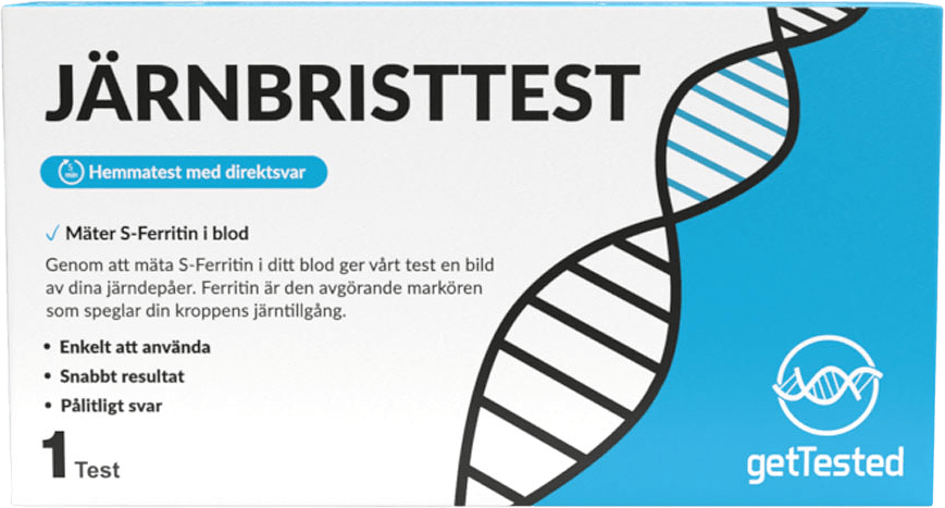 Järnbristtest, från getTested.