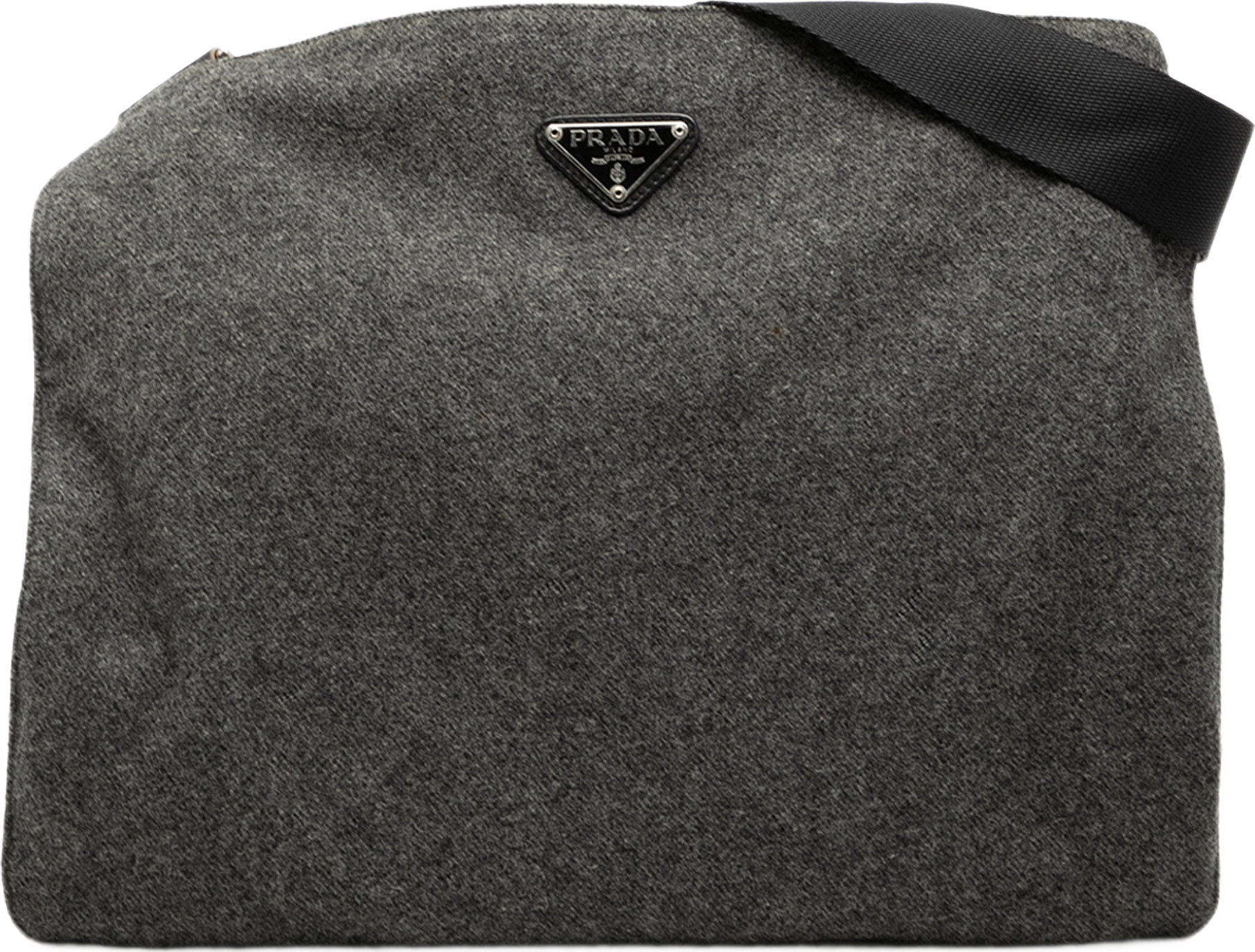 Prada Wool Crossbody, från Luxclusif, i färgen dark gray.