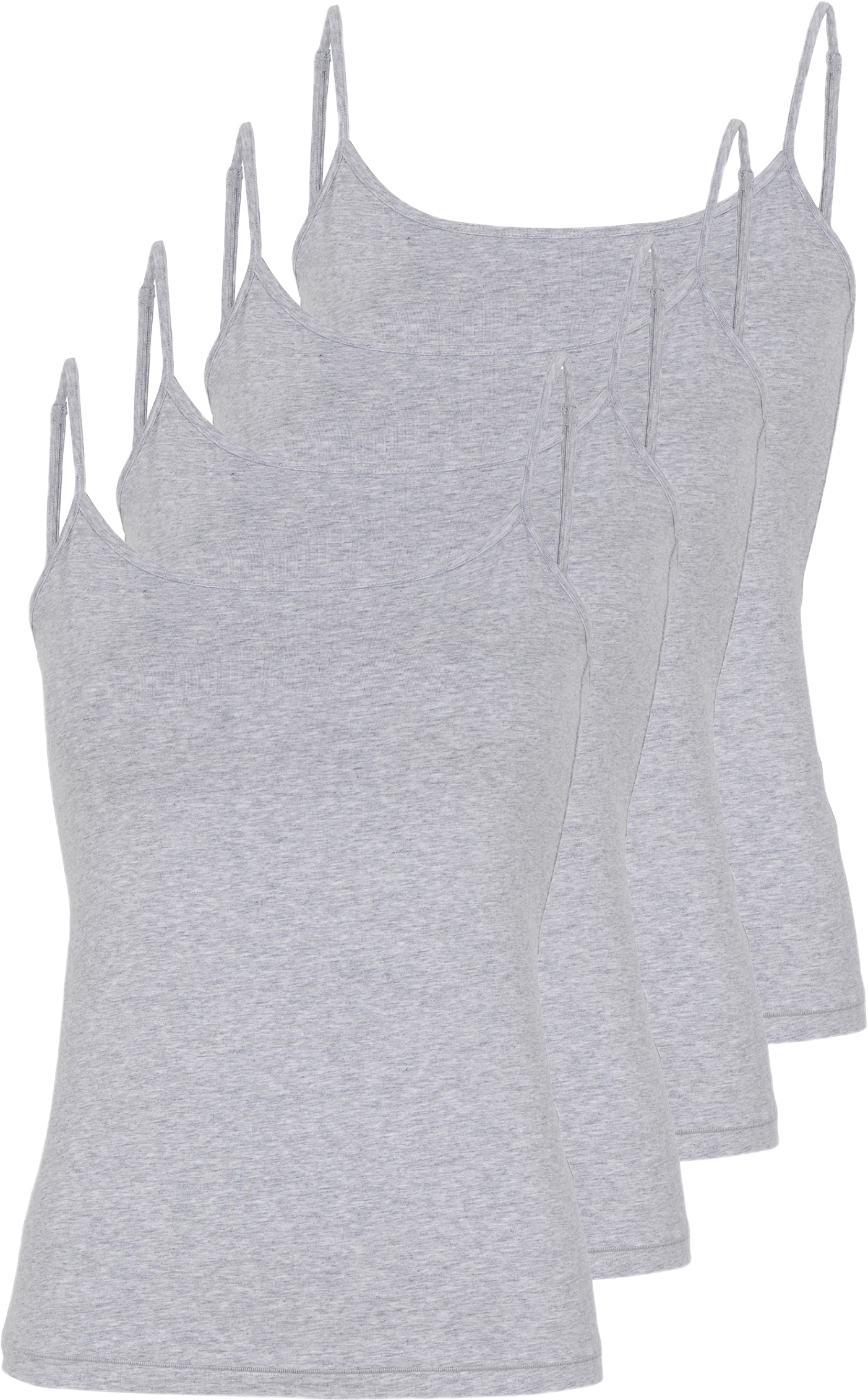 4-pack Bambu, Linne Smala Axelband, Grå, från JBS of Denmark, i färgen light grey melange.