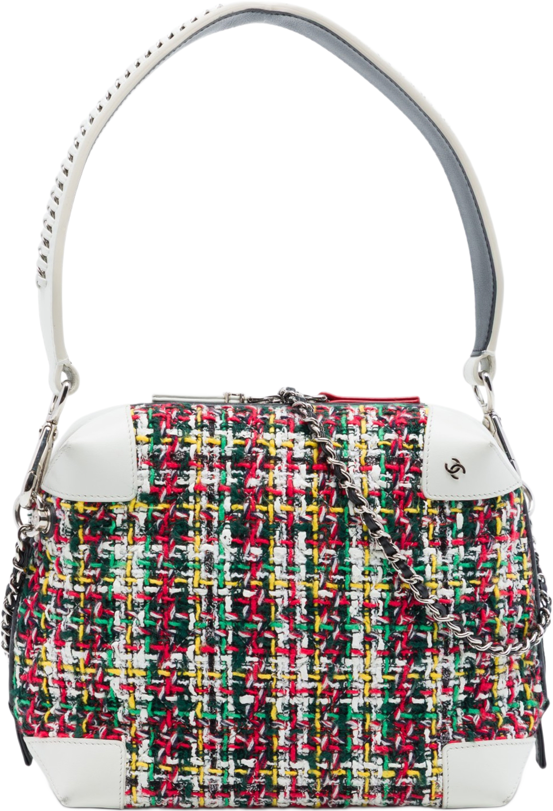 Chanel Tweed Street Allure Camera Bag, från Luxclusif, i färgen röd.
