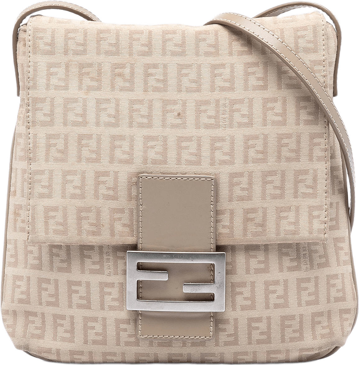 Fendi Zucchino Canvas Crossbody, från Luxclusif, i färgen brun.
