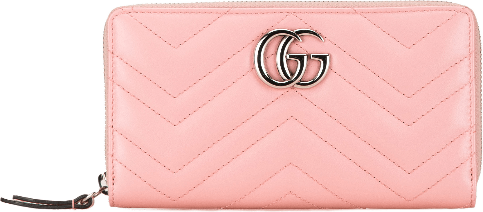 Gucci Gg Marmont Matelasse Leather Zip Around Wallet