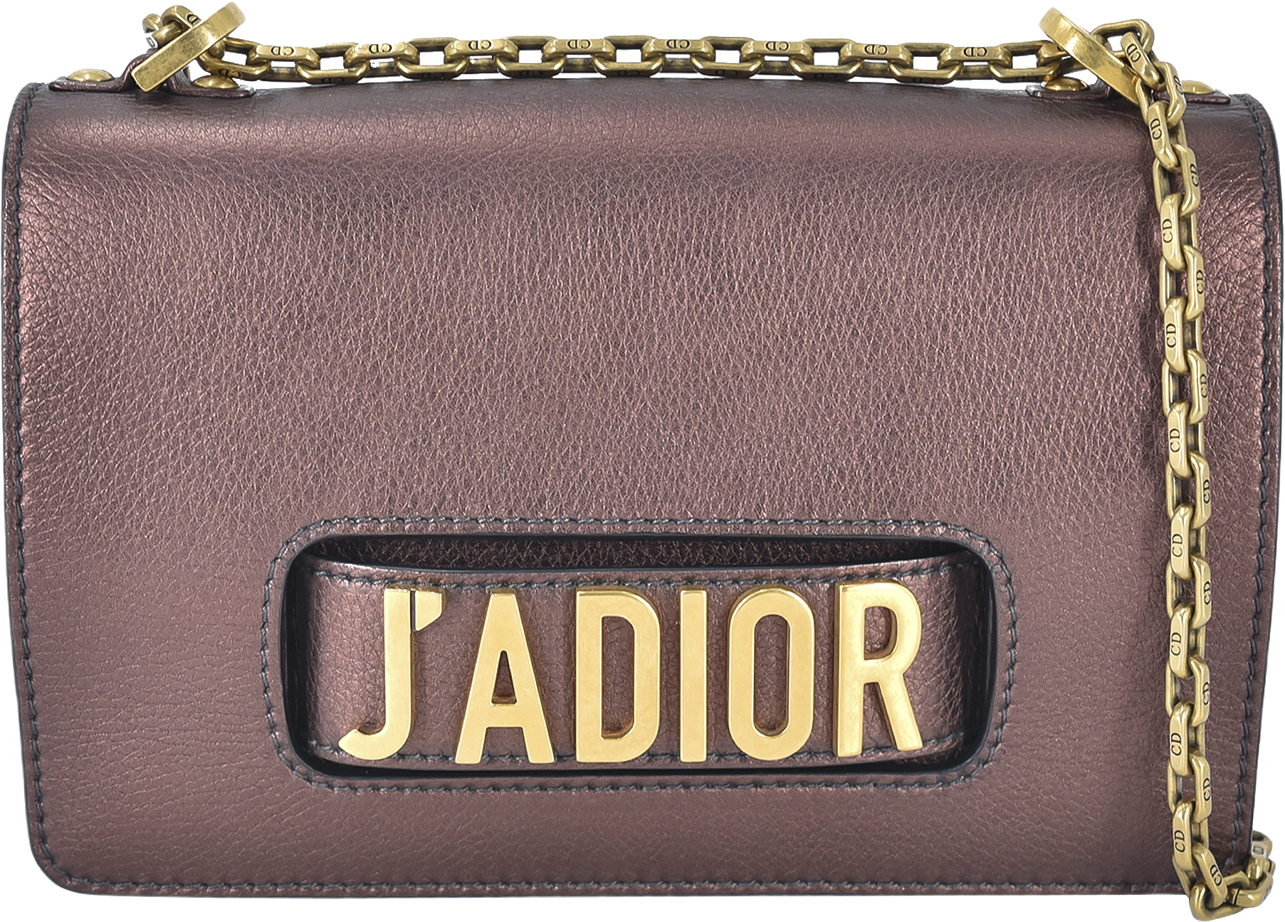 Dior Medium J'adior Chain Flap, från Luxclusif, i färgen bronze.