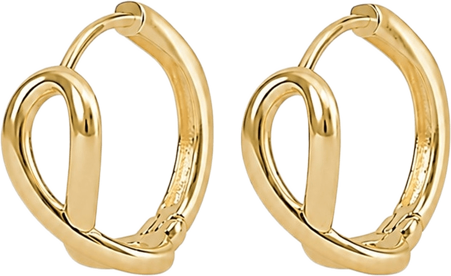 Everly Ring Ear 17mm, från SNÖ of Sweden, i färgen plain g.