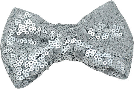 Stor Rosett Med Paljetter, från Complement Kids, i färgen silver.