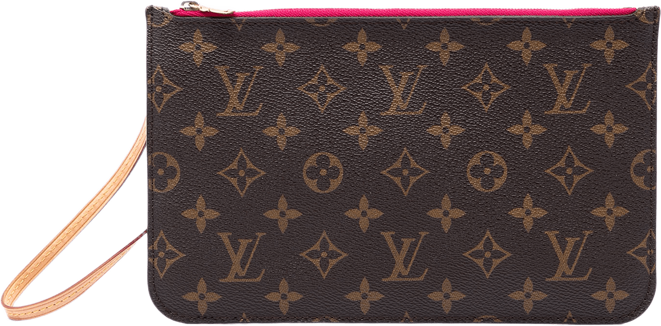 Louis Vuitton Monogram Neverfull Mm Pouch, från Luxclusif, i färgen brun.