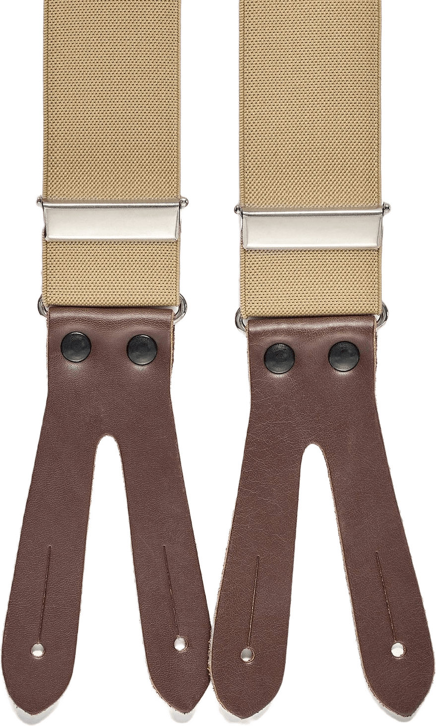 Leather Suspenders Solid, från John Henric, i färgen beige.