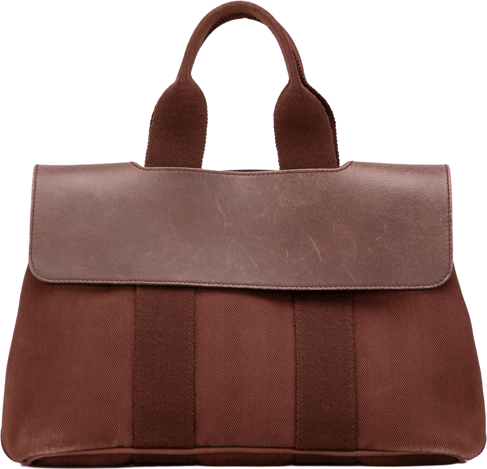 Hermès Toile And Swift Valparaiso Pm, från Luxclusif, i färgen dark brown.