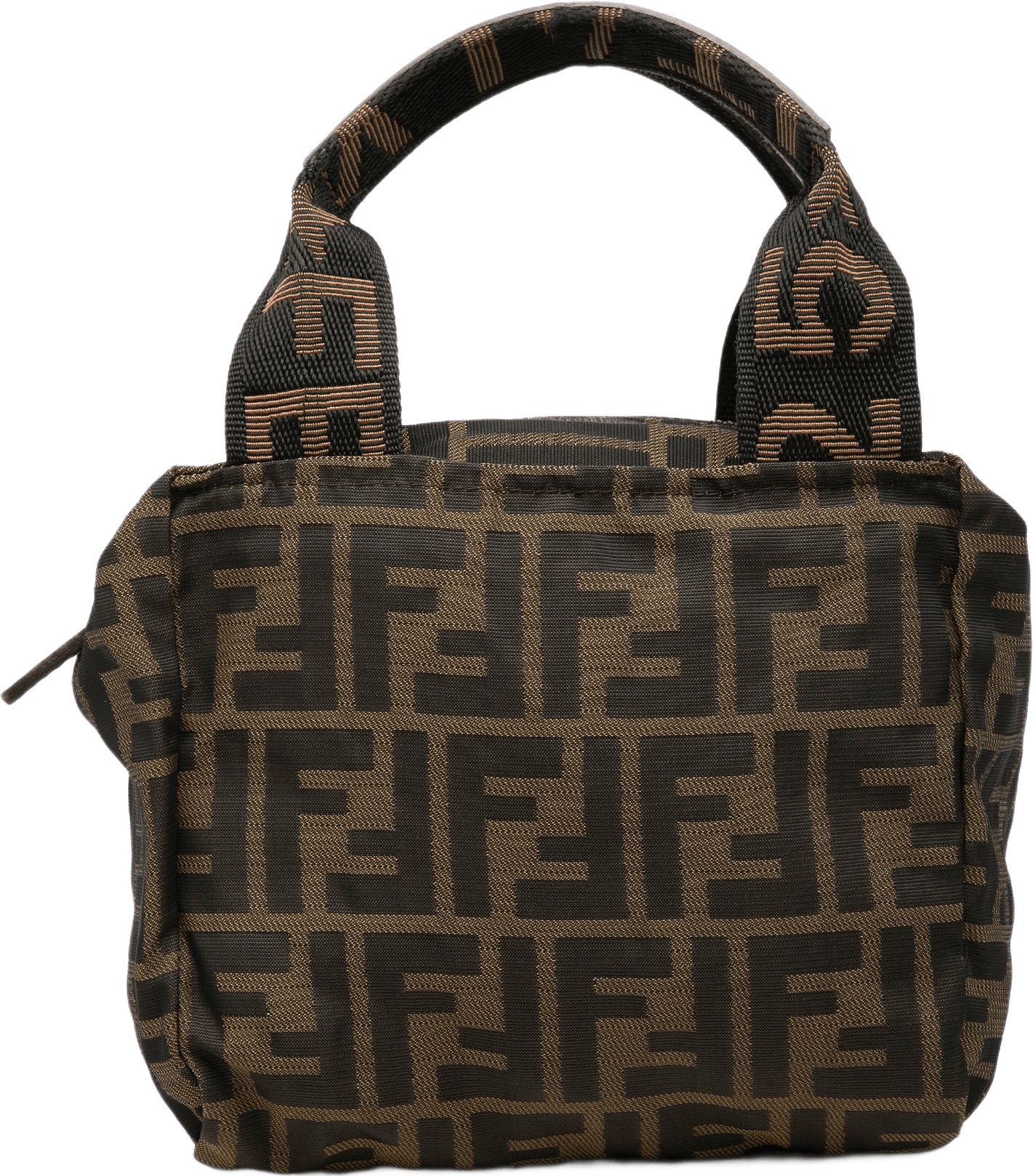 Fendi Mini Zucca Canvas Handbag, från Luxclusif, i färgen brown.