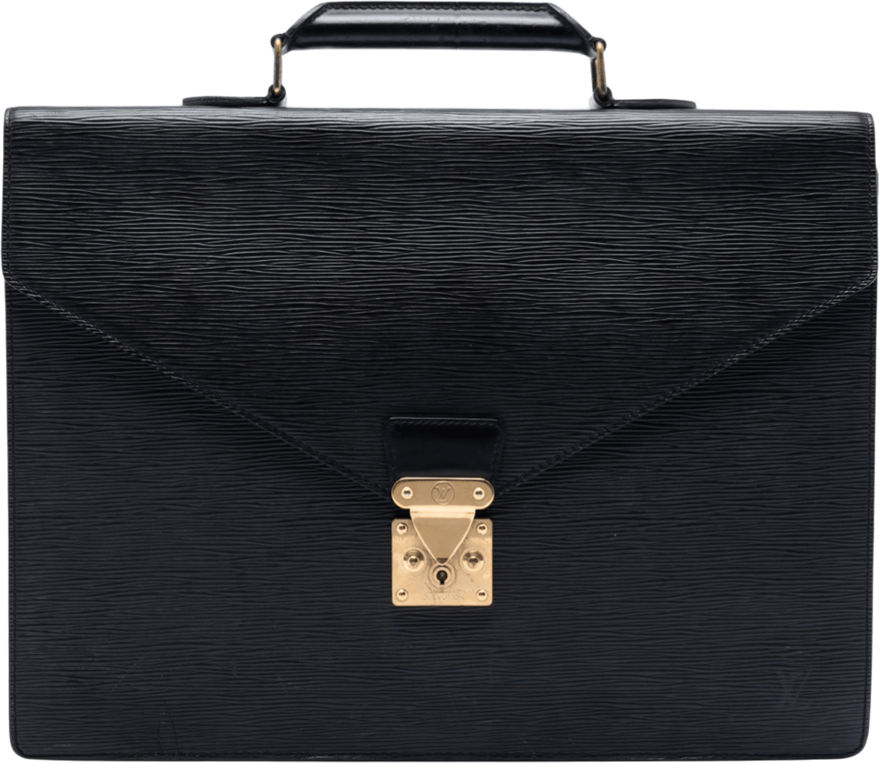 Louis Vuitton Epi Serviette Conseiller, från Luxclusif, i färgen black.