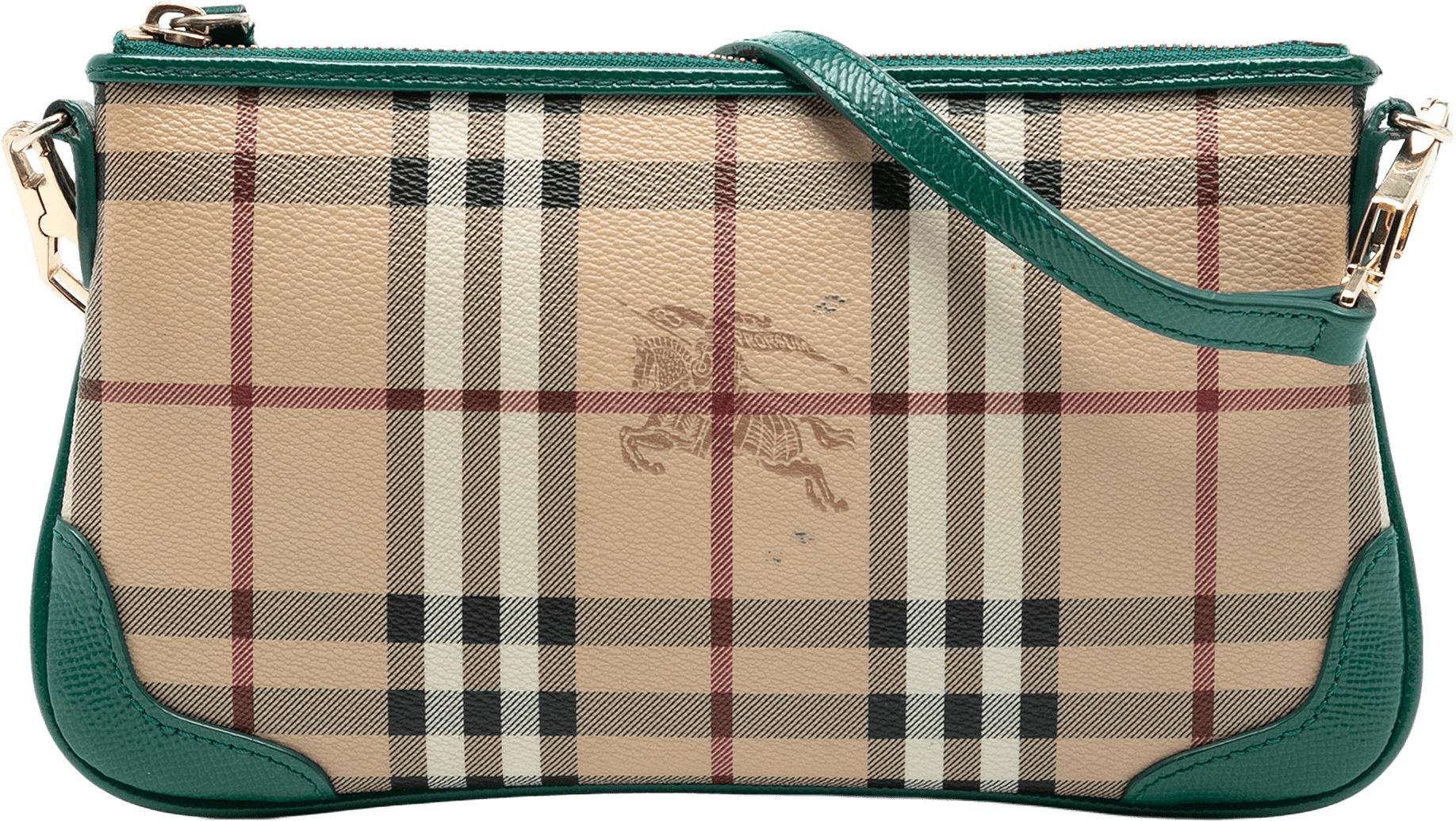 Burberry Haymarket Check Coated Canvas Peyton Crossbody, från Luxclusif, i färgen beige.