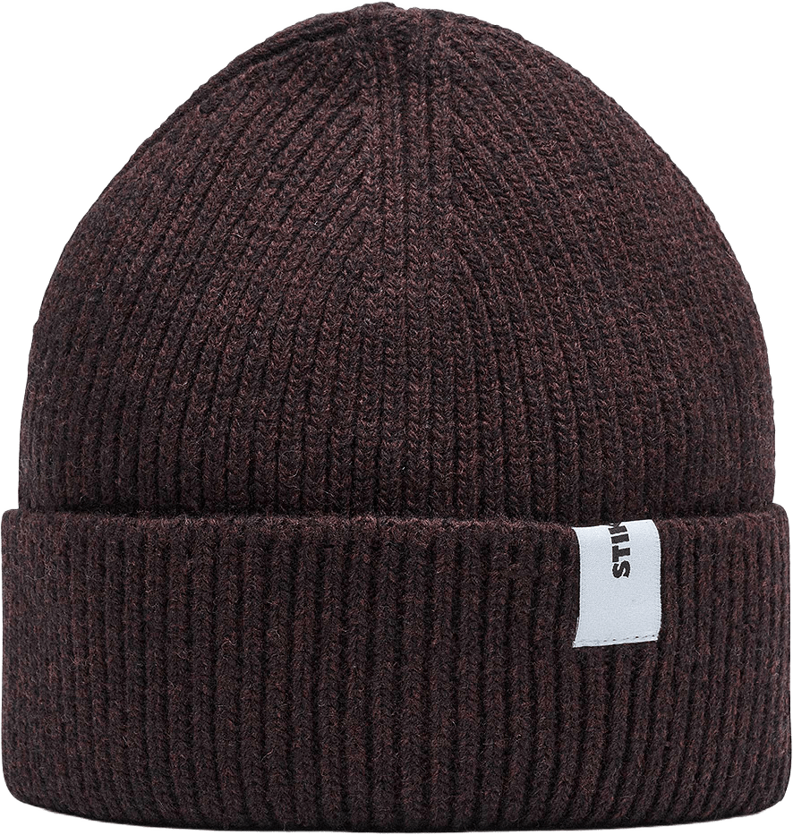 Beanie 02 Merino Regular Fit, från Stiksen, i färgen brown.