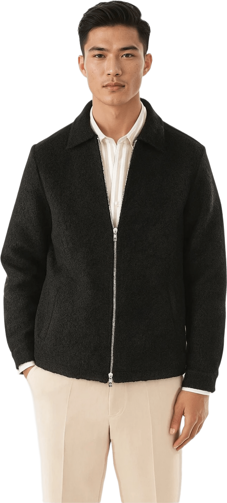 Fred Boucle Overshirt, från Ciszere, i färgen black.