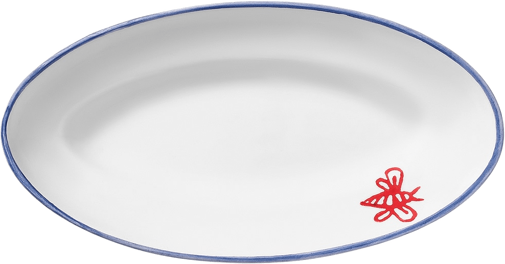 Picnic Liten Serveringstallrik - 26 Cm, från Pick A Poppy, i färgen red.