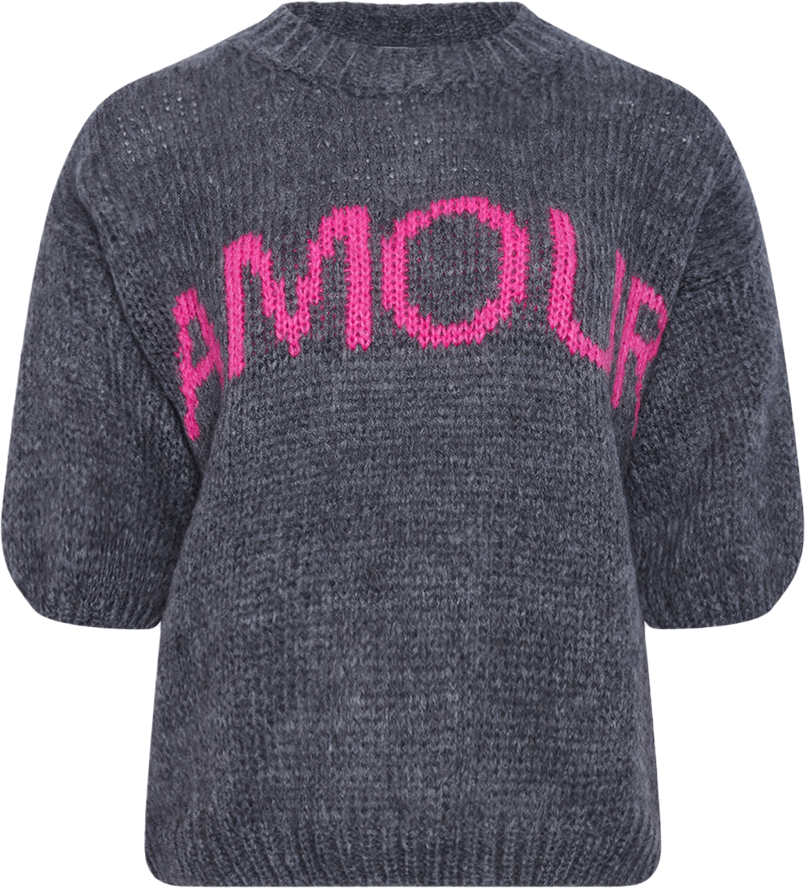Amour Knit - Dark Grey Pink Combo