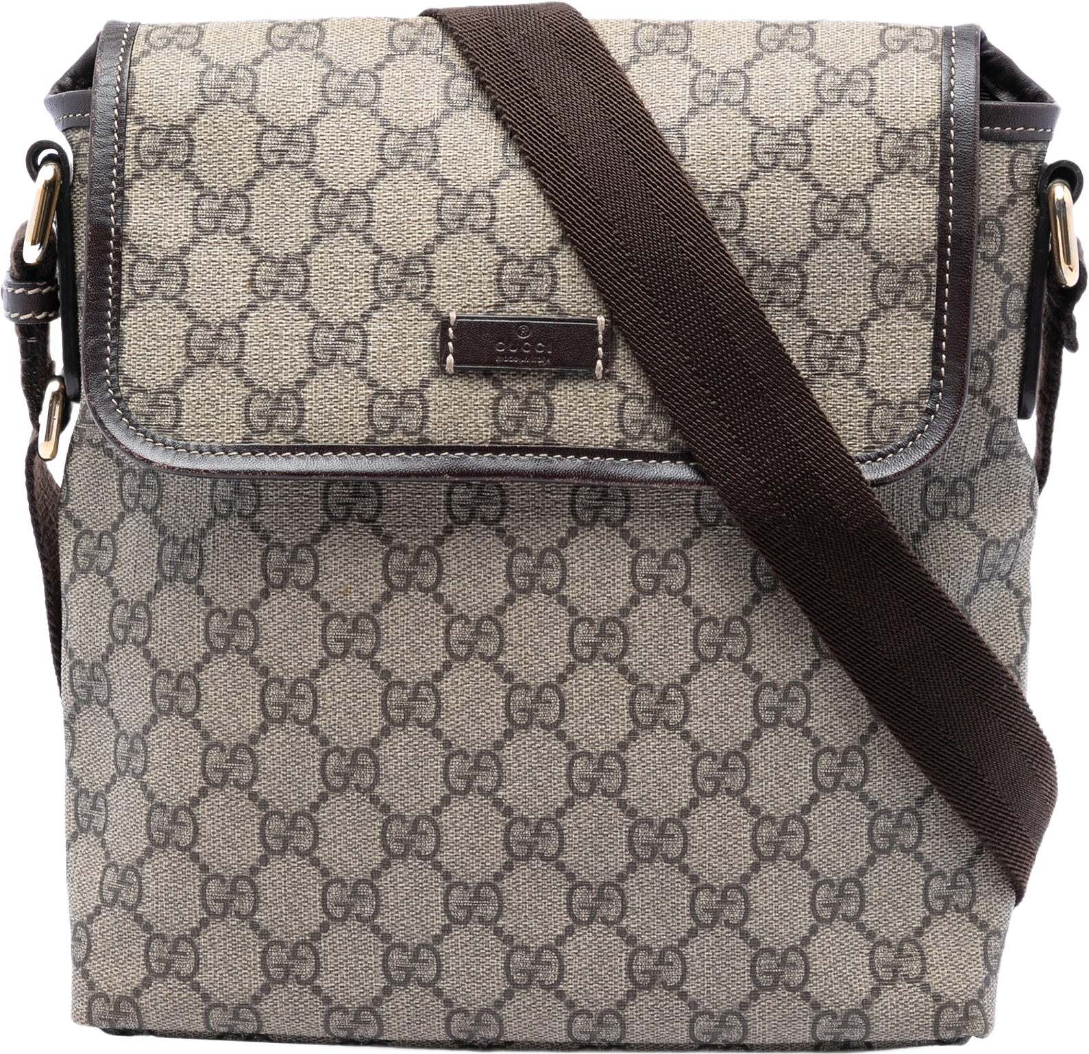 Gucci Gg Supreme Crossbody, från Luxclusif, i färgen beige.