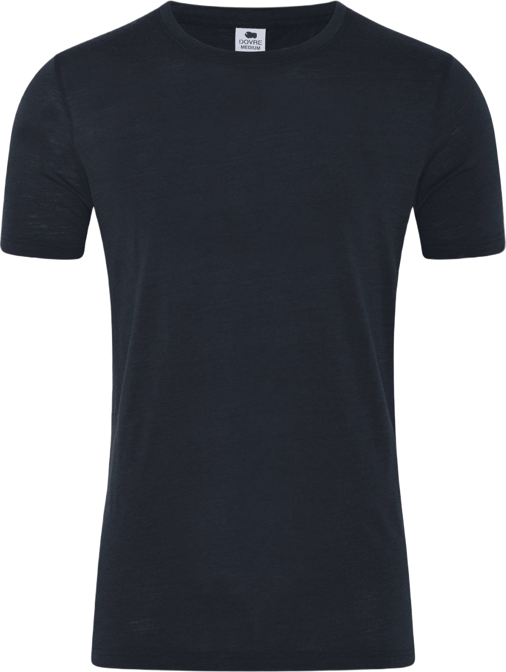 Ekologisk Ull, T-shirt, Orange Med Tryck, från Dovre, i färgen black.