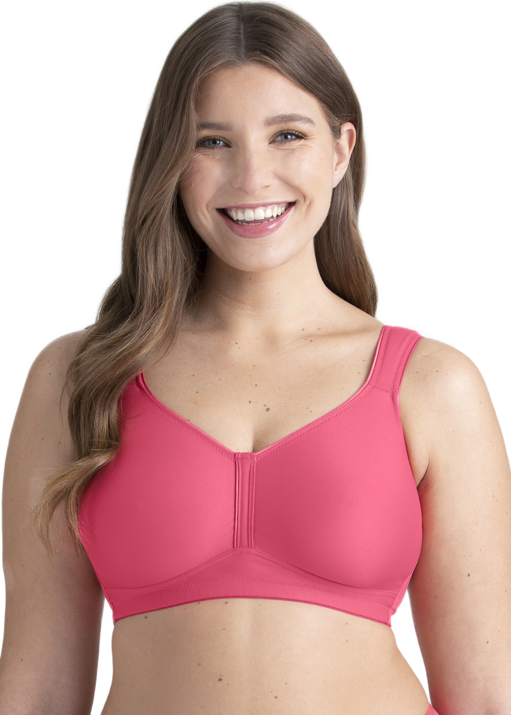 Feel Fresh Miss Mary Of Sweden T-shirt Bh Utan Bygel Med Ovadderad Helkupa, från Miss Mary of Sweden, i färgen korall.