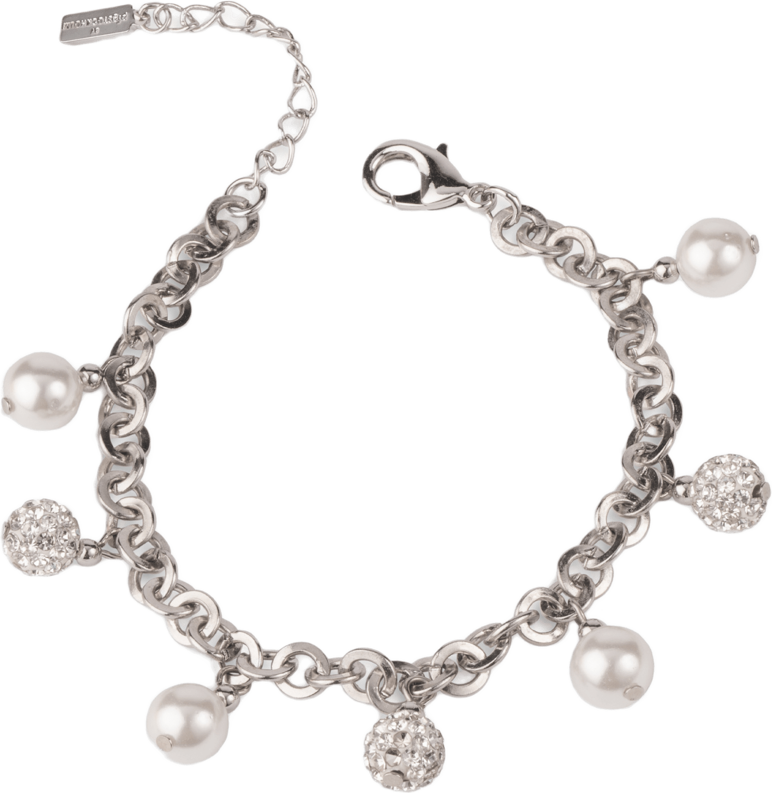 Glam Pearl Armband, från pfgSTOCKHOLM, i färgen silver.