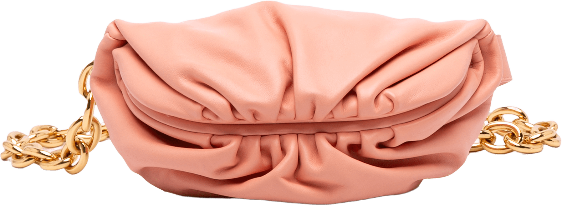 Bottega Veneta Lambskin Belt Chain Pouch, från Luxclusif, i färgen blush.