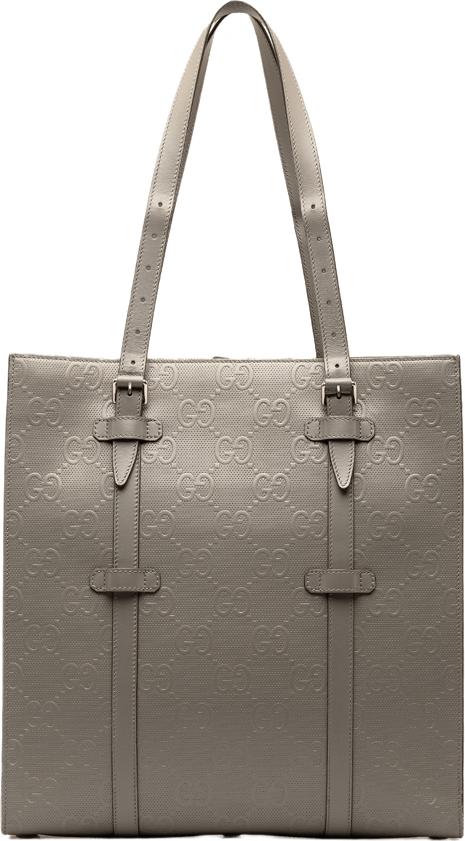 Gucci Gg Embossed Leather Vertical Tote