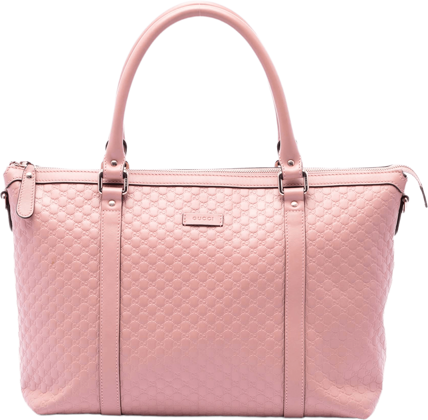 Gucci Medium Microguccissima Joy Satchel, från Luxclusif, i färgen rosa.