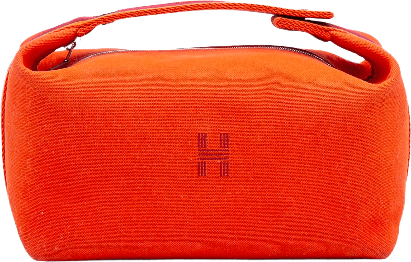 Hermès Large Canvas Bride A Brac Case, från Luxclusif, i färgen dark orange.