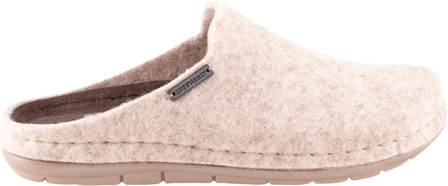 Annsofie Tofflor, från Shepherd, i färgen creme.