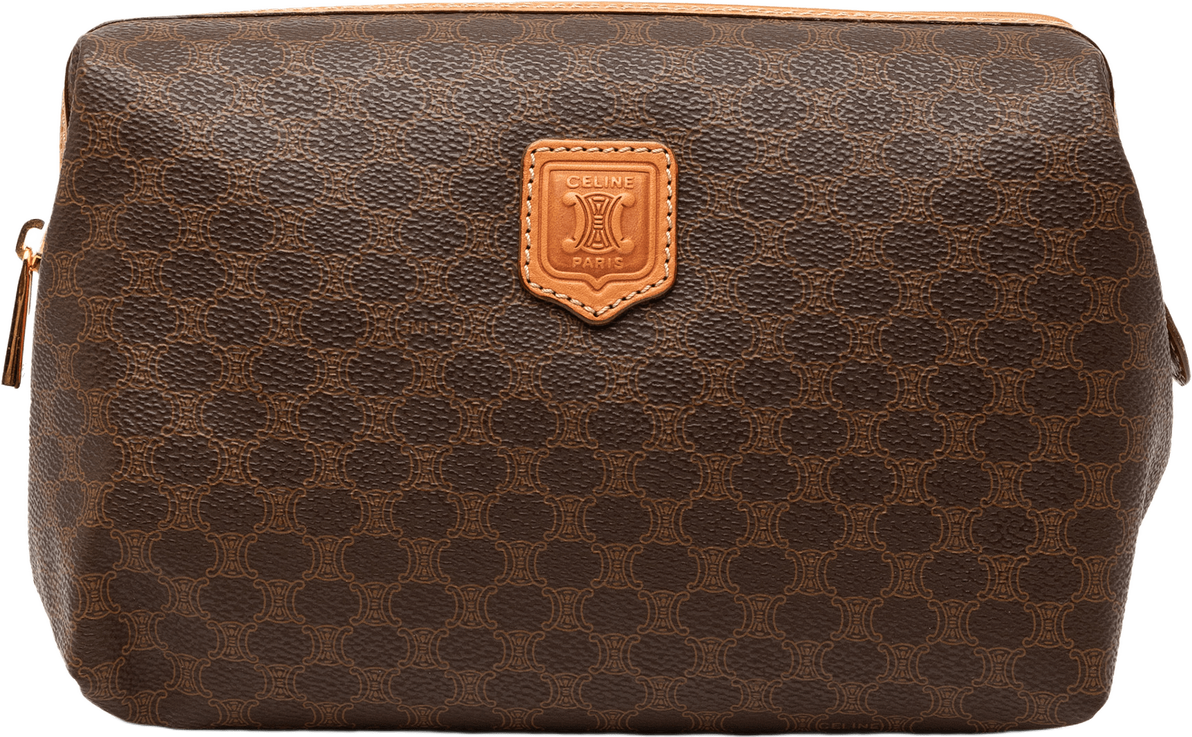 Celine Macadam Coated Canvas Clutch, från Luxclusif, i färgen brown.