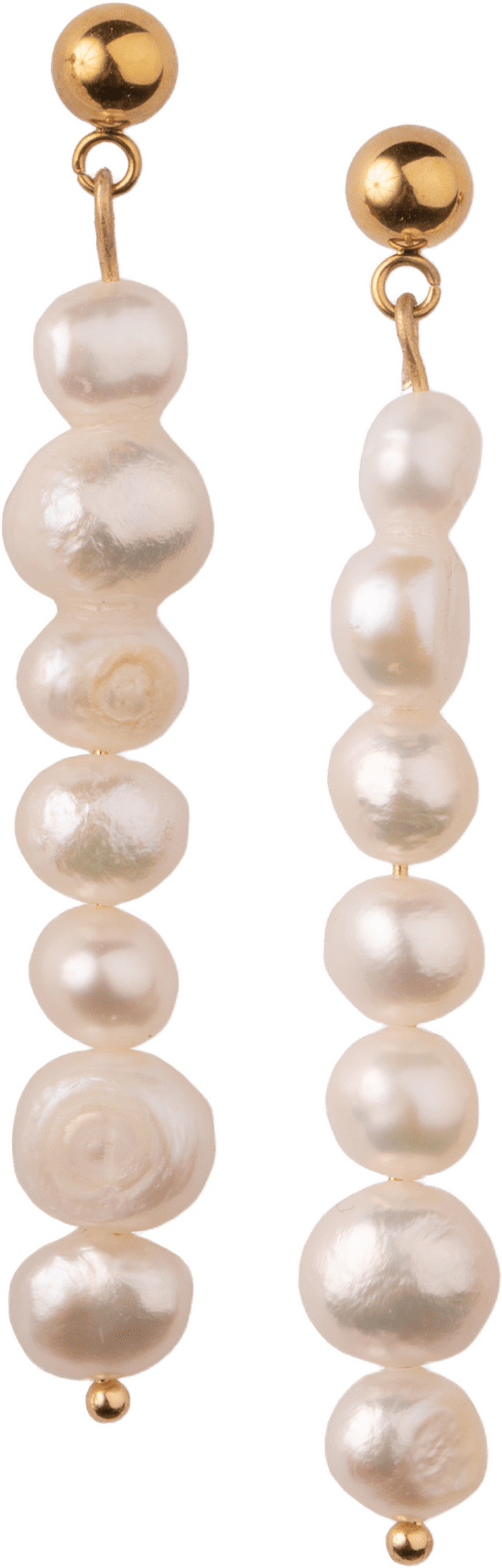 Pearls In A Row Örhänge, från pfgSTOCKHOLM, i färgen white.