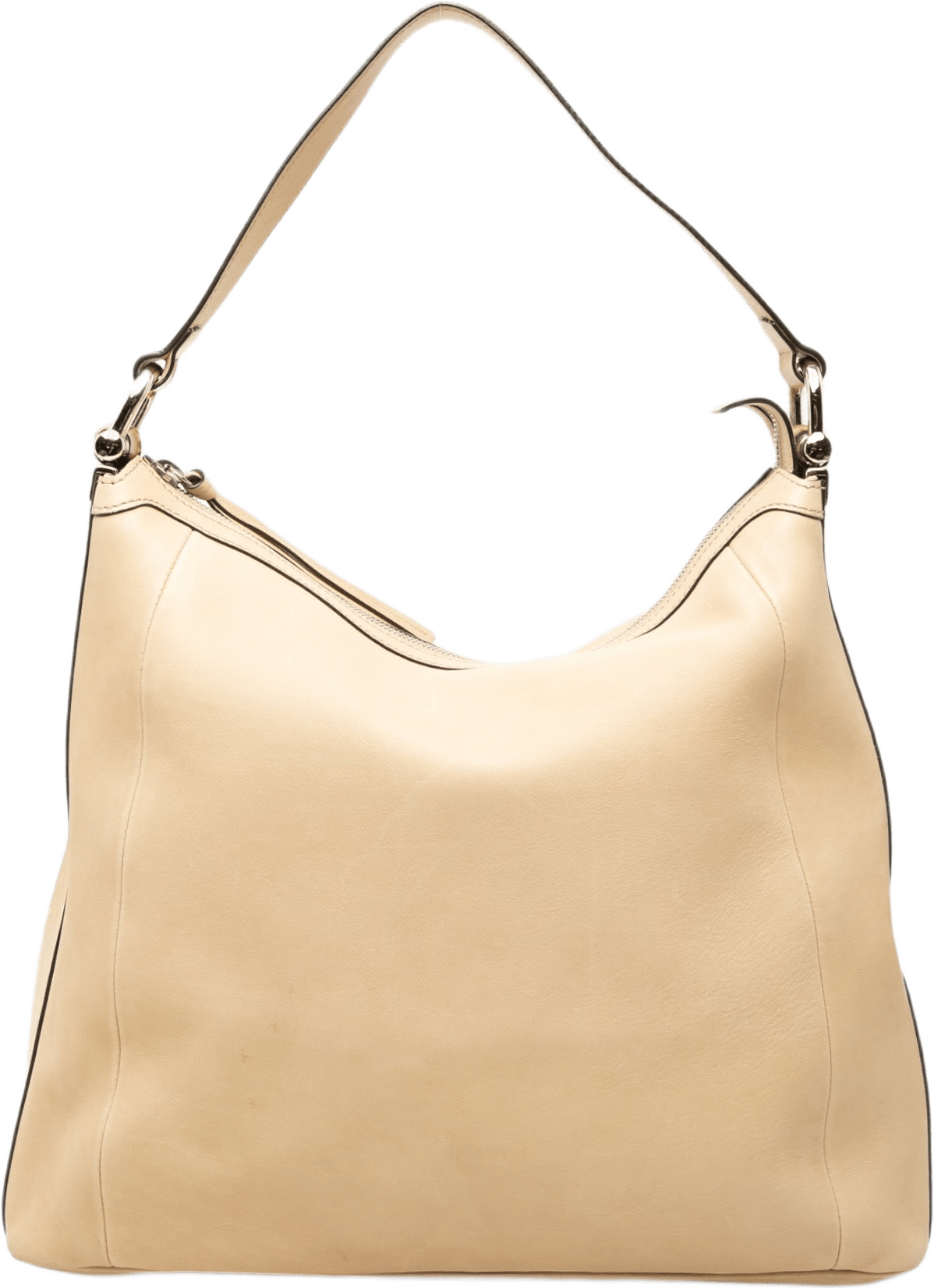 Gucci Calfskin Bamboo D Ring Hobo, från Luxclusif, i färgen brun.