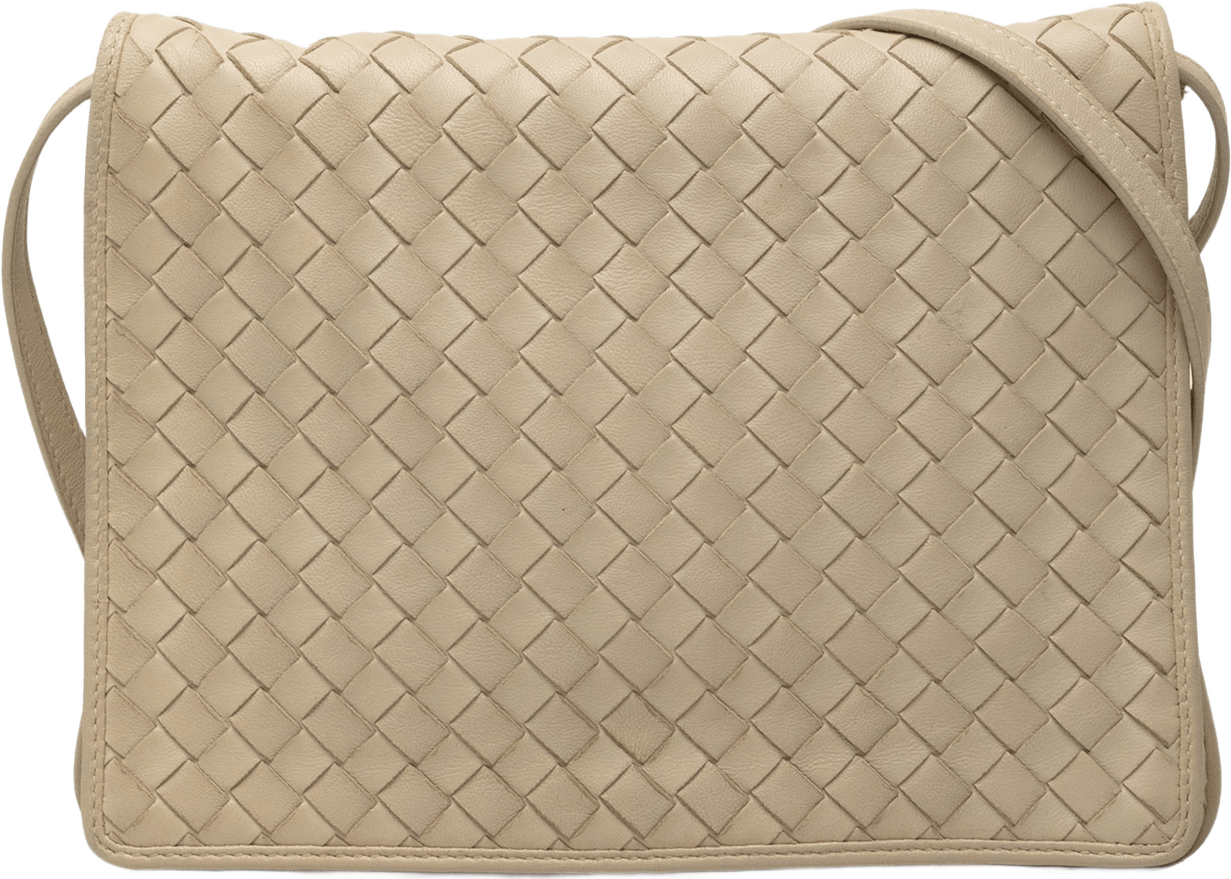 Bottega Veneta Nappa Intrecciato Flap Crossbody, från Luxclusif, i färgen brun.
