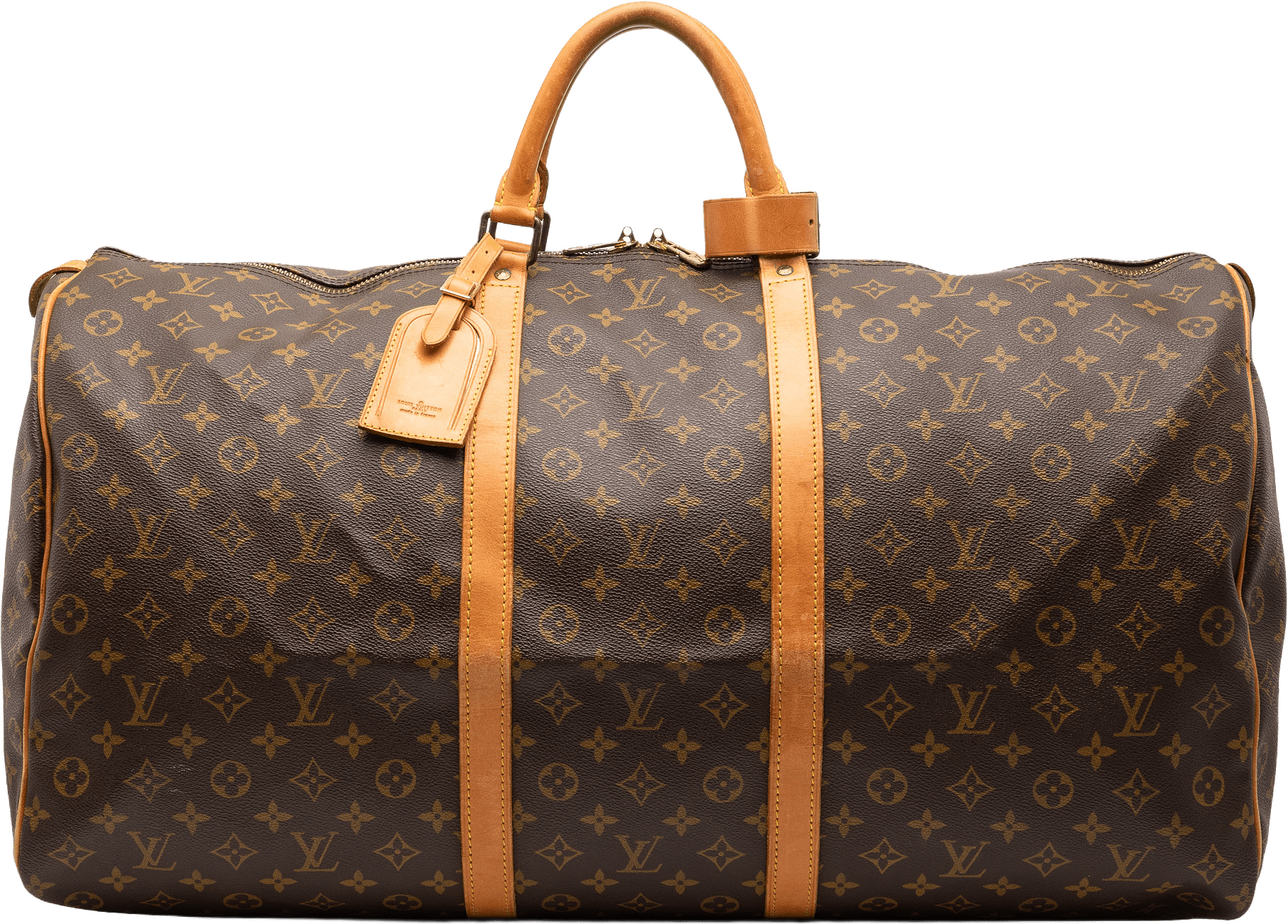 Louis Vuitton Monogram Keepall 60, från Luxclusif, i färgen brown.