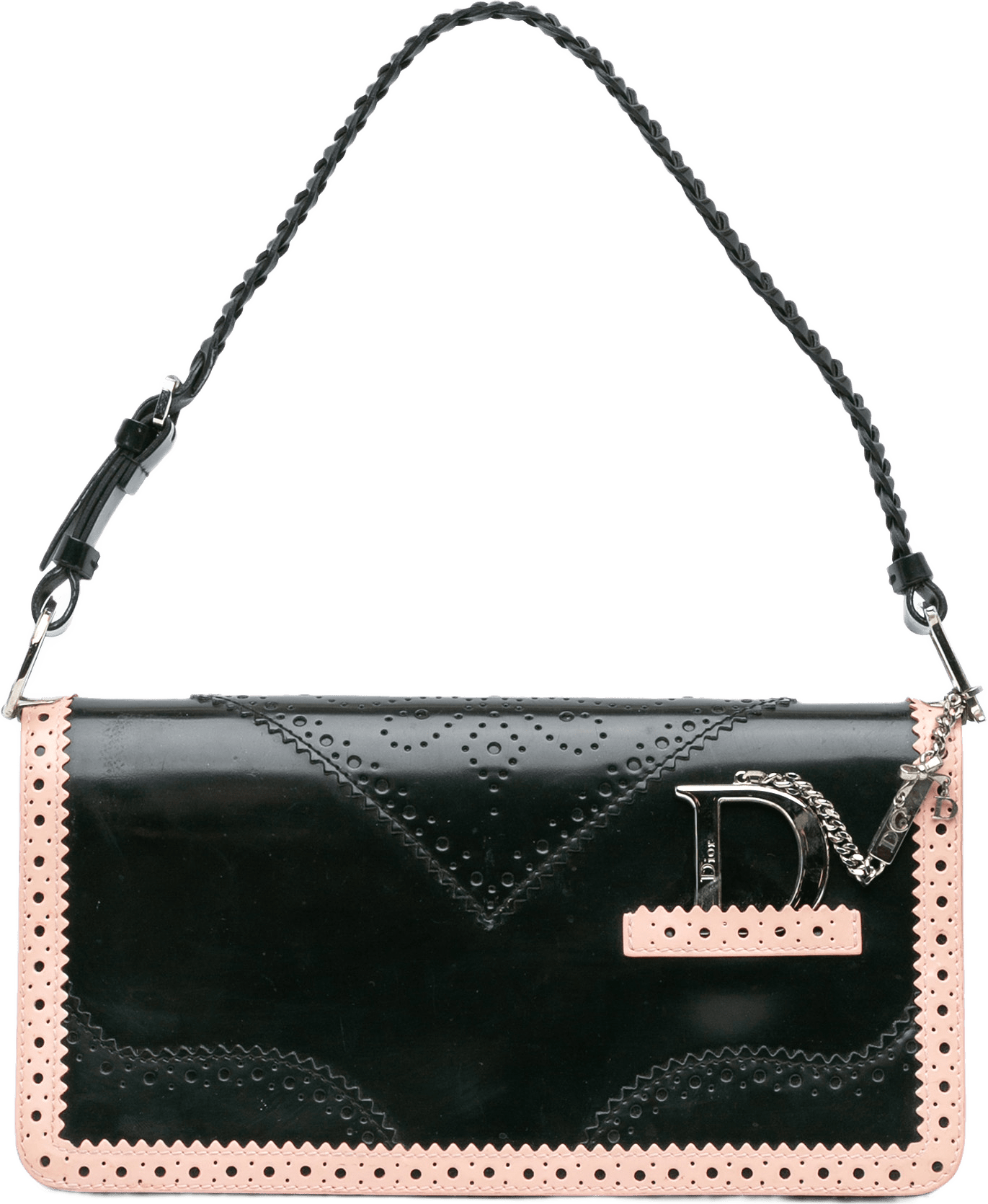 Dior Leather D'trick Brogue Spectator Bag