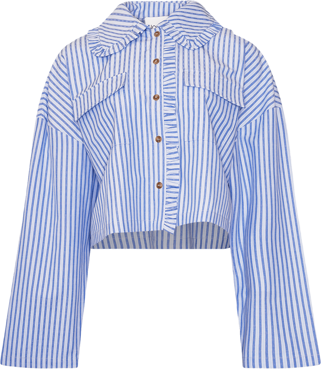 Kendyll Shirt - Blue Stripe, från Noella, i färgen blue stripe.