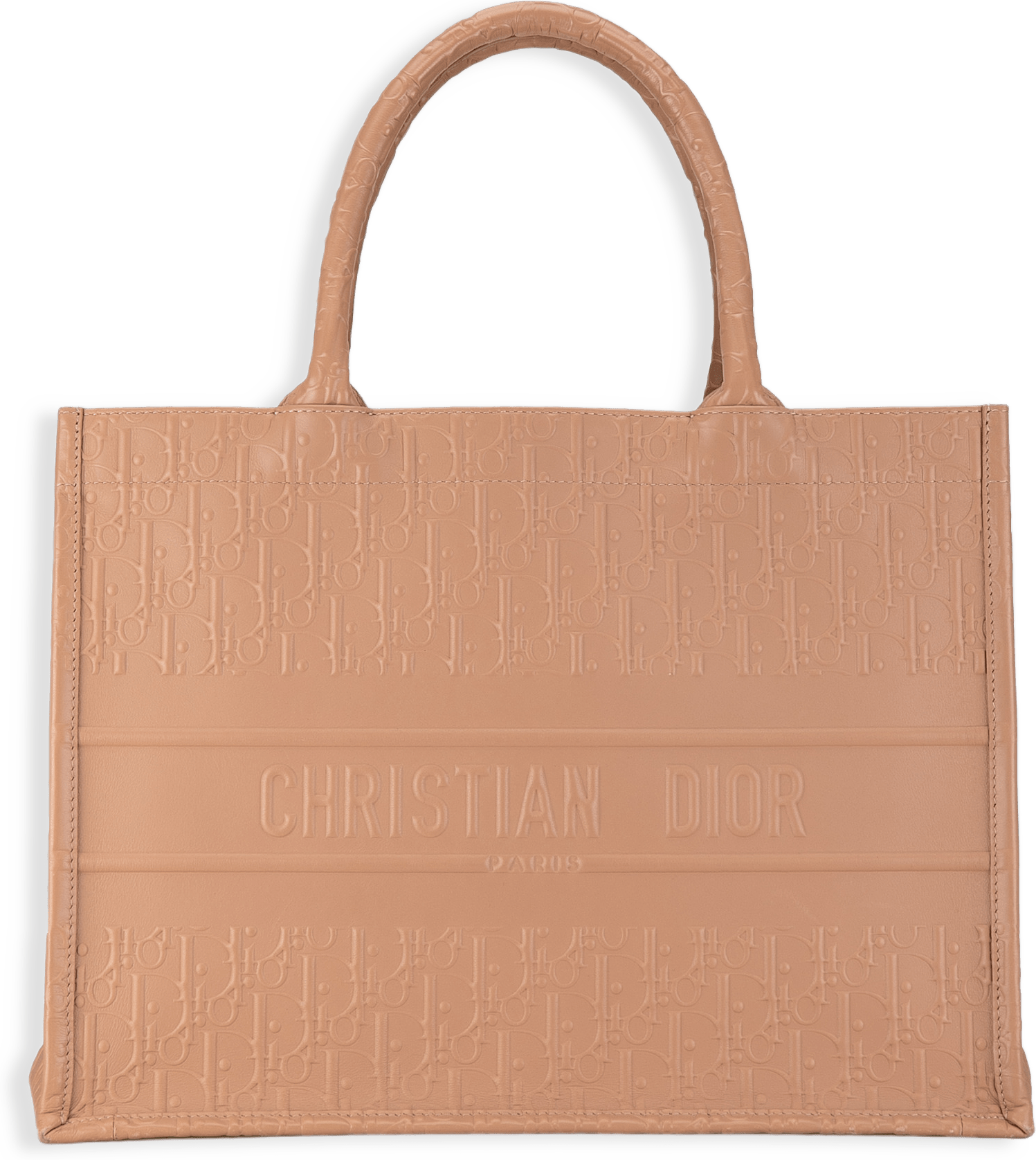 Dior Medium Oblique Embossed Leather Book Tote