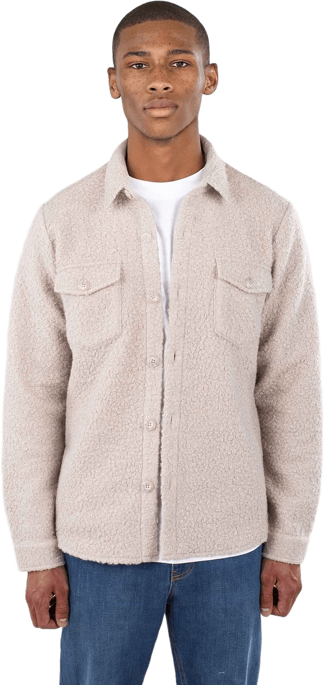 Dani Boucle Overshirt - Beige, från Ciszere, i färgen beige.