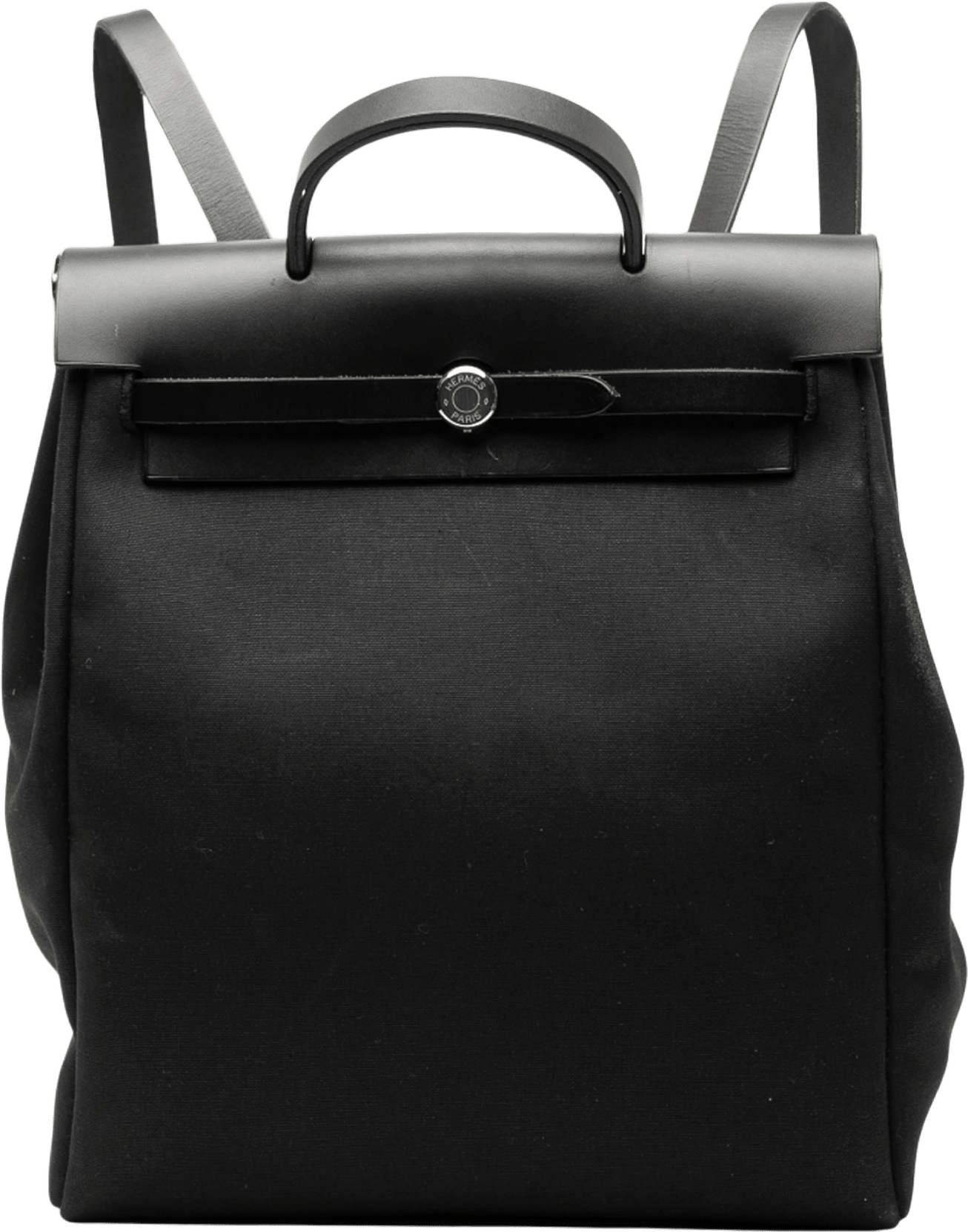 Hermès Toile Herbag Gm Backpack, från Luxclusif, i färgen black.