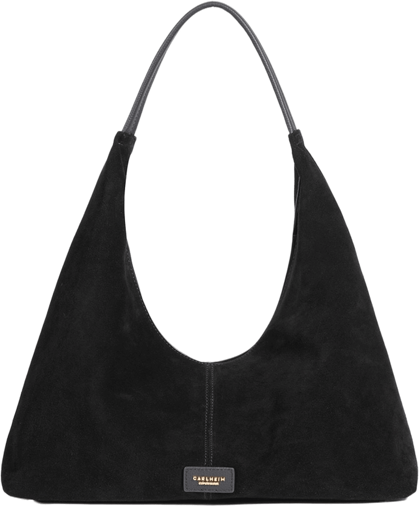 Eliana Handväska Mocka, från Carlheim, i färgen svart.