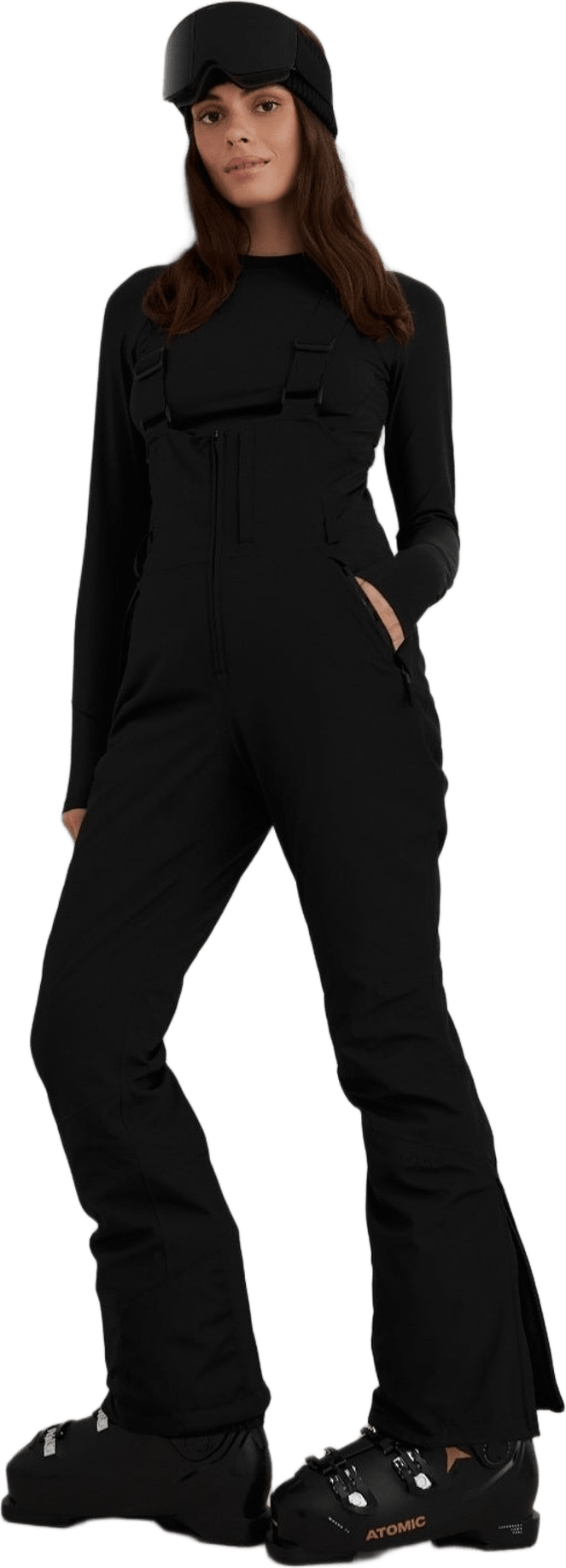 Vermont Padded Bib Pants, från aim'n, i färgen black.