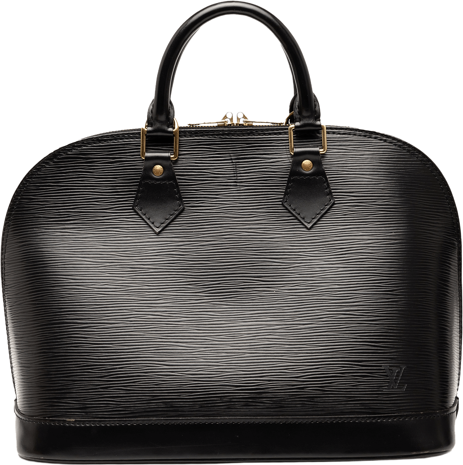 Louis Vuitton Epi Alma Pm, från Luxclusif, i färgen black.