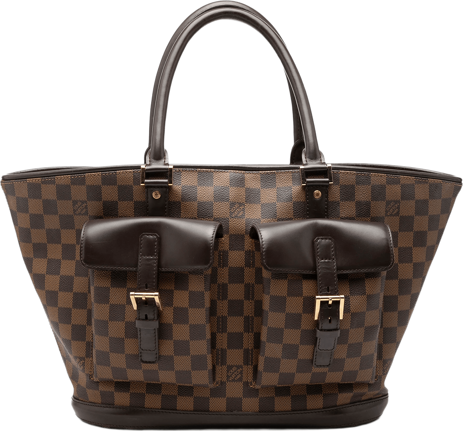 Louis Vuitton Damier Ebene Manosque Gm, från Luxclusif, i färgen brun.