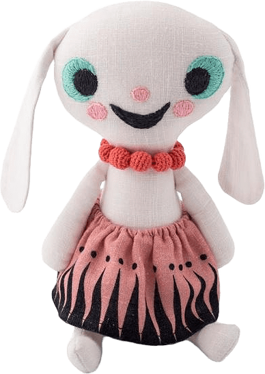 Linnedocka Nina, från Littlephant, i färgen vit.