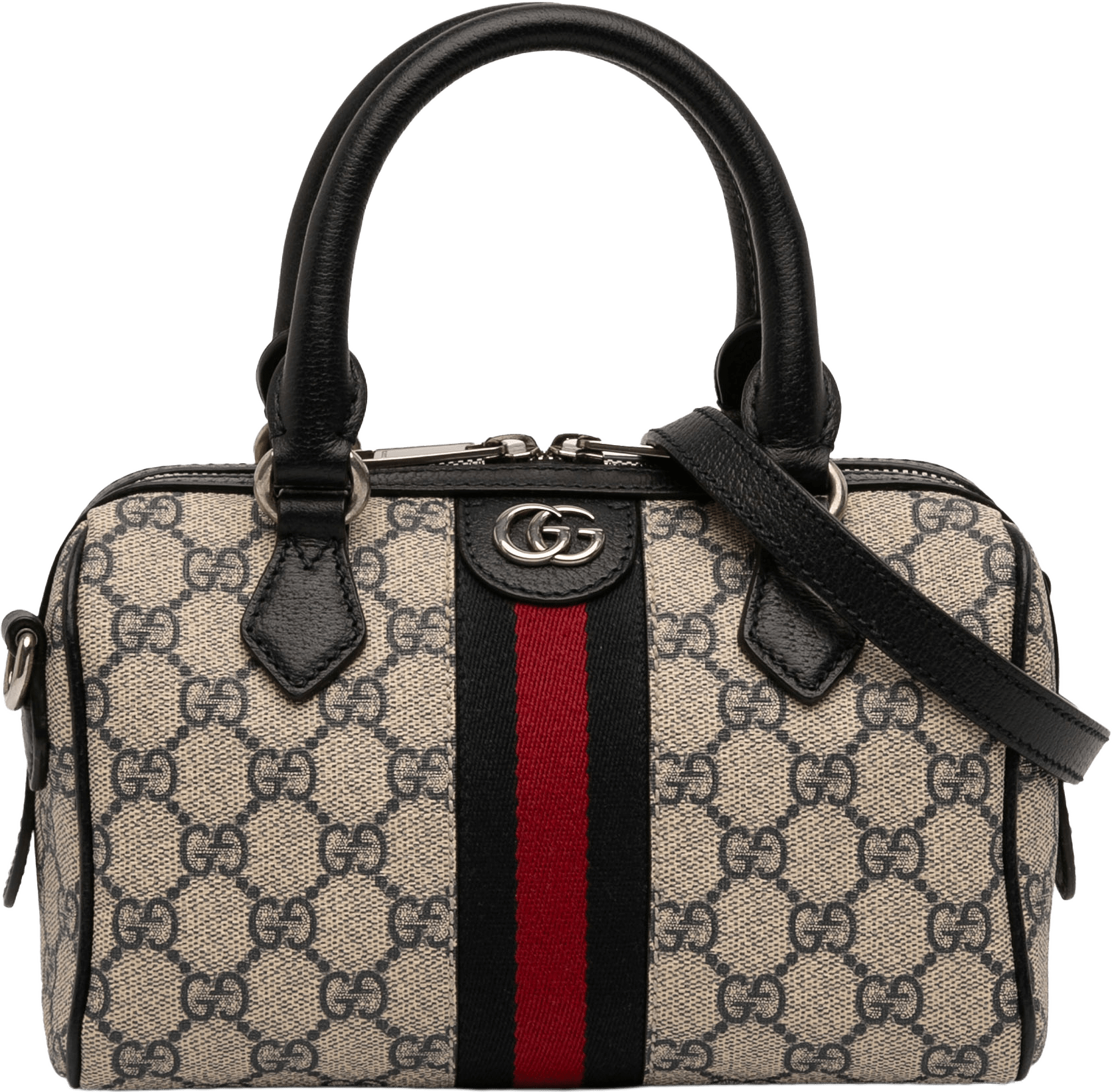 Gucci Mini Gg Supreme Ophidia Web Satchel, från Luxclusif, i färgen beige.