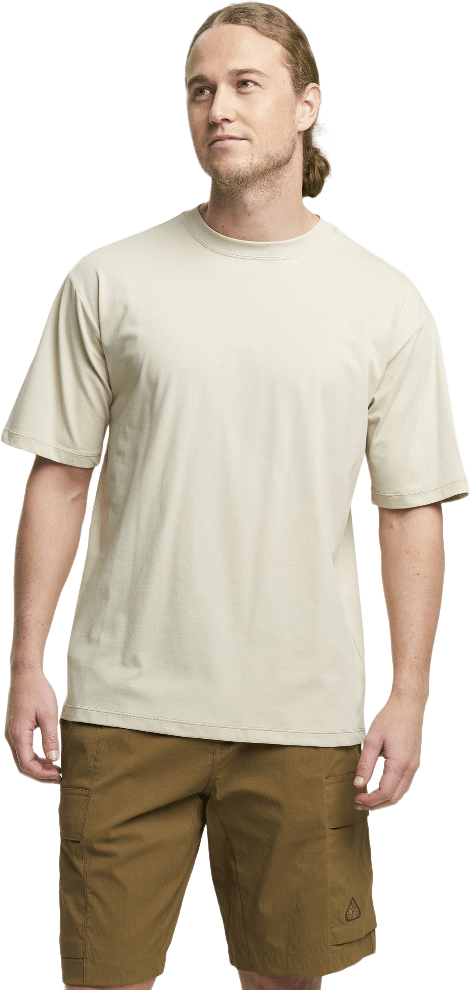 Camper Tee Men, från Tenson, i färgen ljusbeige.