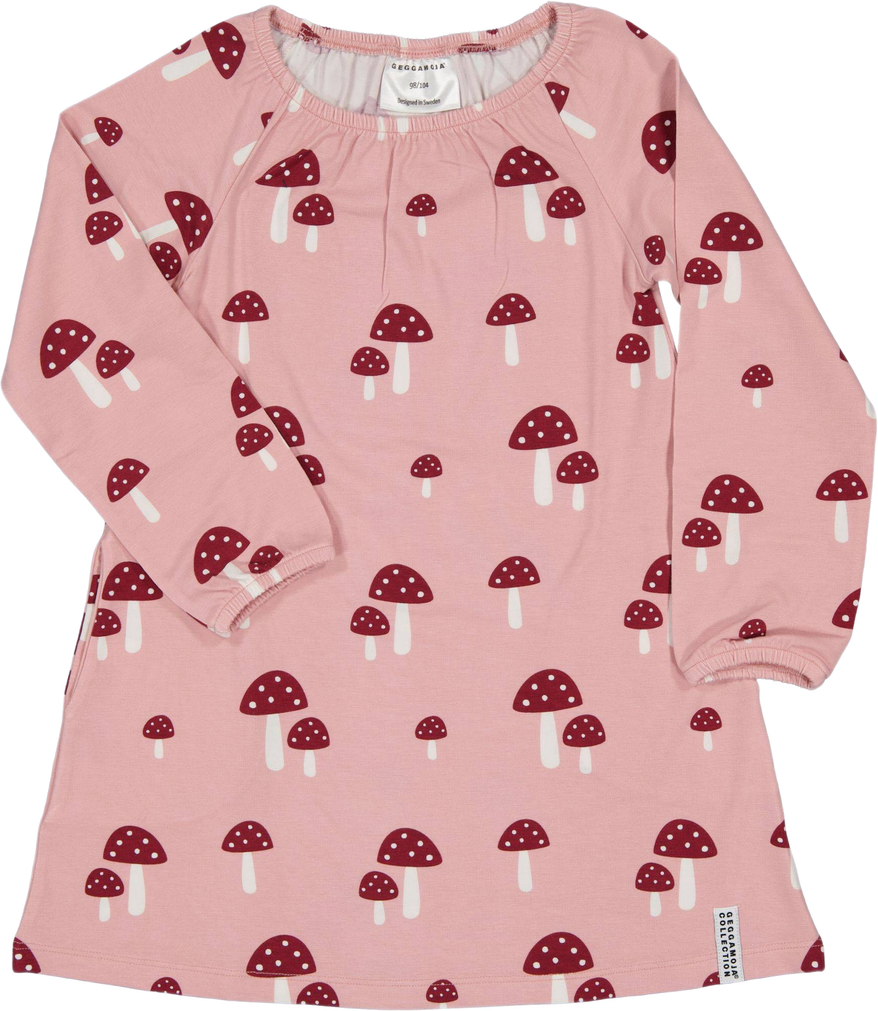 Singoallaklänning Bambu, från Geggamoja, i färgen pink mushroom.