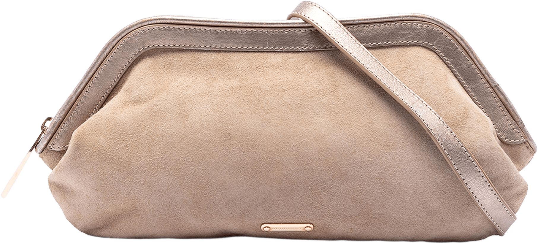 Burberry Prorsum Suede Frame Crossbody, från Luxclusif, i färgen light beige.
